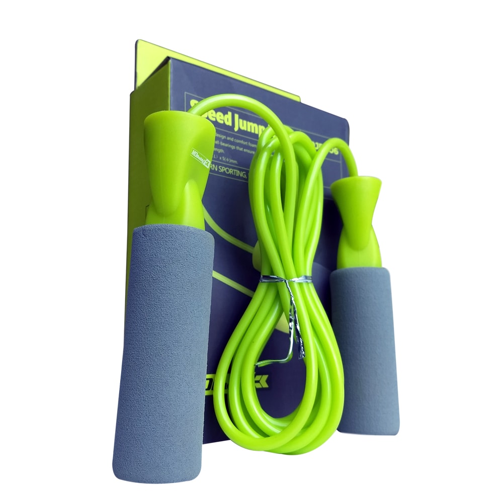 Corda de Pular com Rolamento Pegada com Espuma MD006 Verde Corda de Pular com Rolamento Pegada com Espuma MD006 Verde