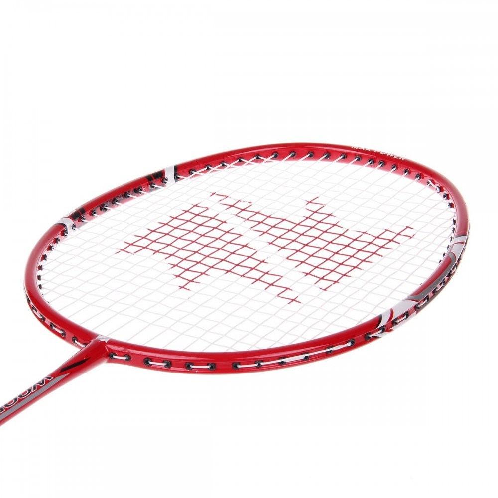 Kit Badminton 2 Raquetes Fibra de Vidro  Winmax  Vermelho