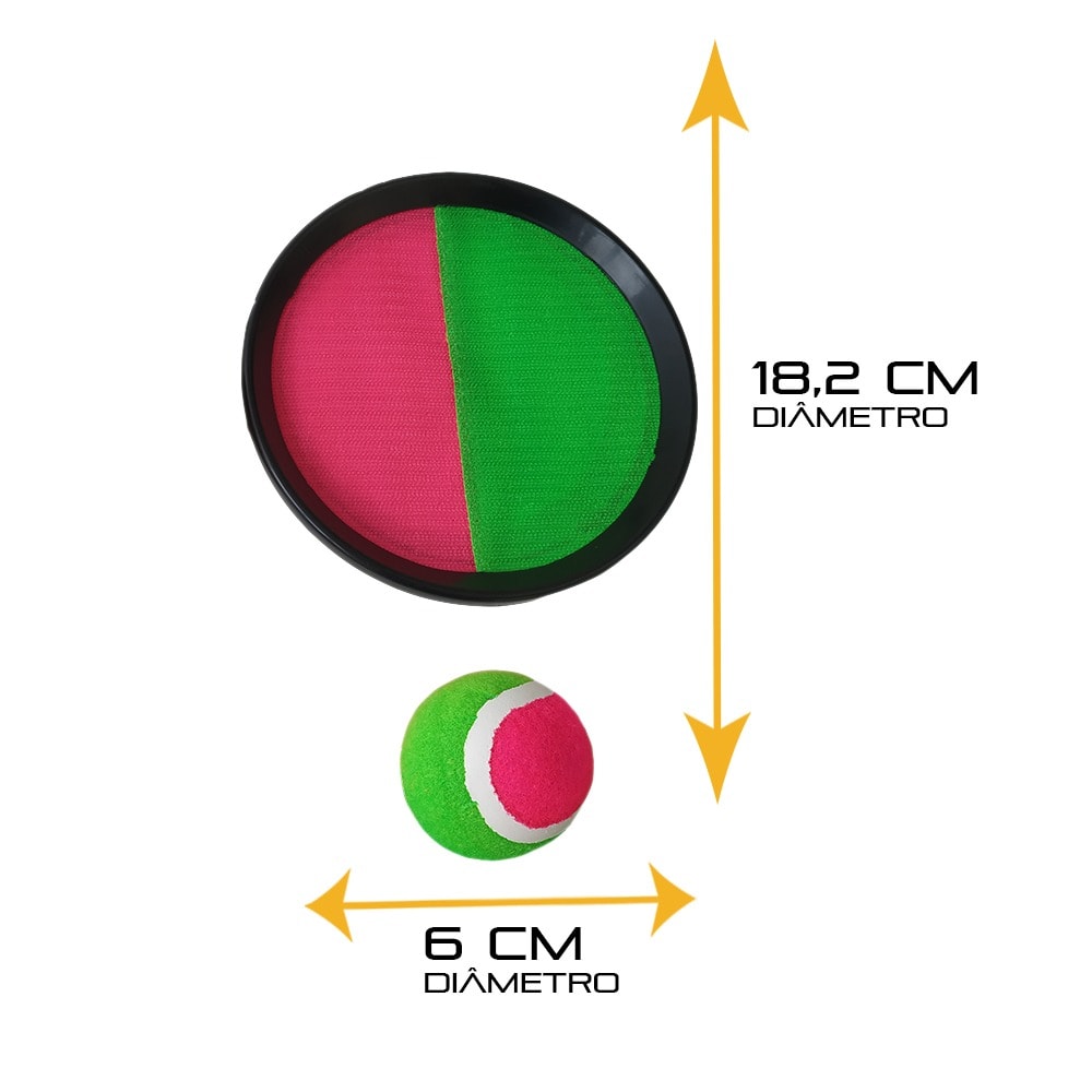 Kit Frescobol 2 Raquetes 1 Bola Ahead Sports Colorido Kit Frescobol 2 Raquetes 1 Bola Ahead Sports Colorido