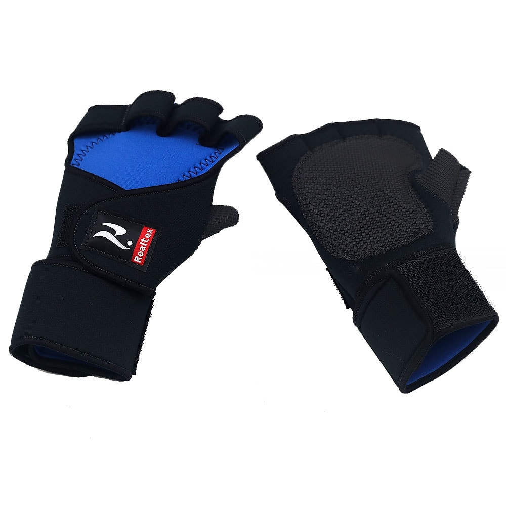 Protetor Palma Com Munhequeira Realtex RX0702 Preto Protetor Palma Com Munhequeira Realtex RX0702 Preto