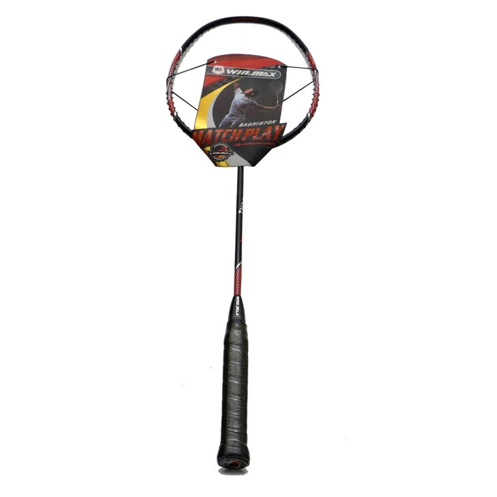 Raquete Badminton Thrones 400  Preta e Vermelha - Winmax