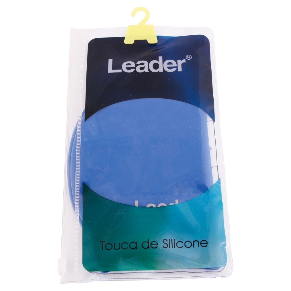 Touca para Natação de Silicone Leader LD224 Azul